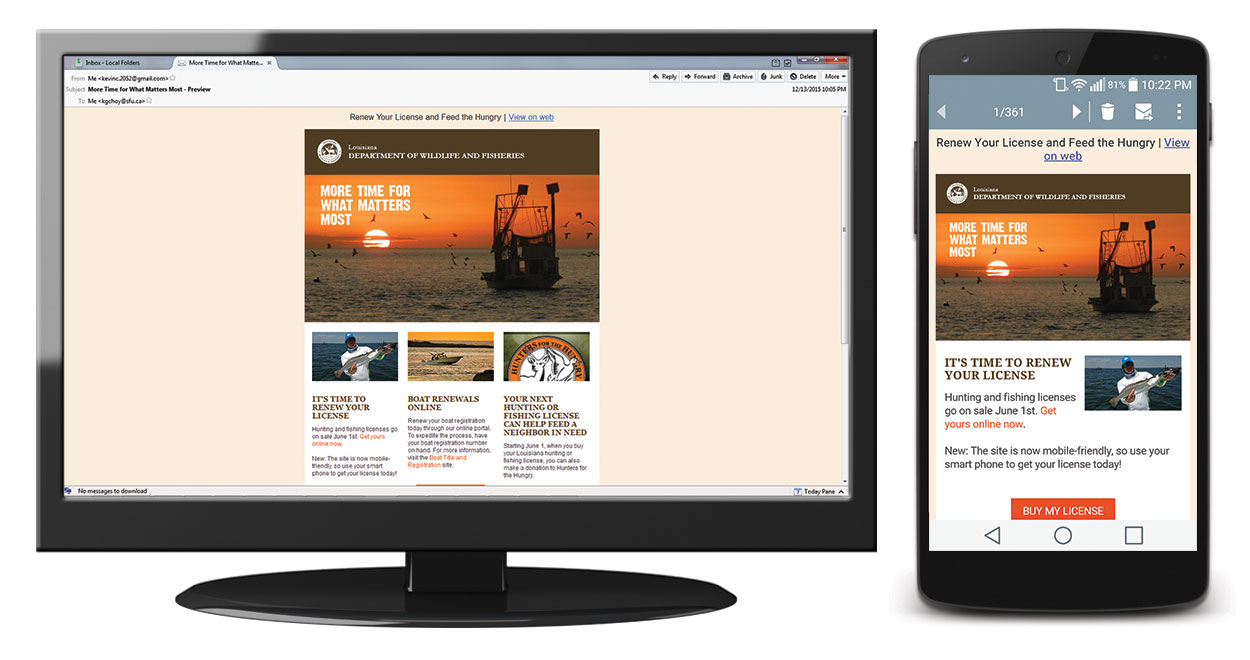 Email 1 screenshots &ndash; Mozilla Thunderbird vs. Android