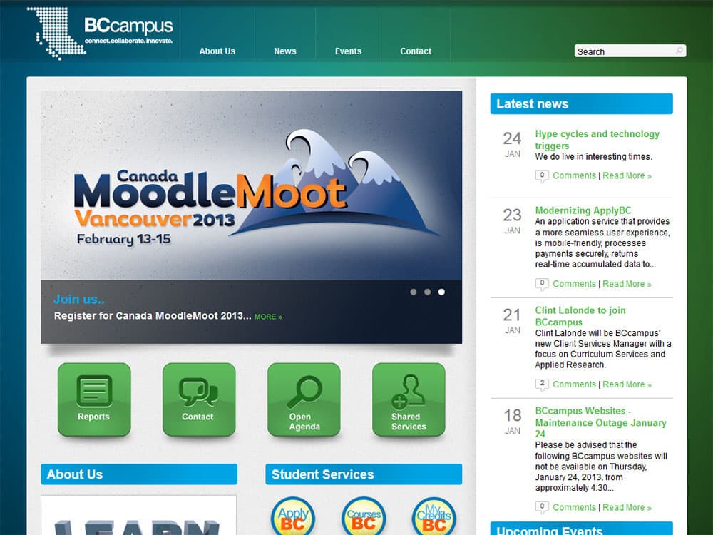 BCcampus website screenshot
